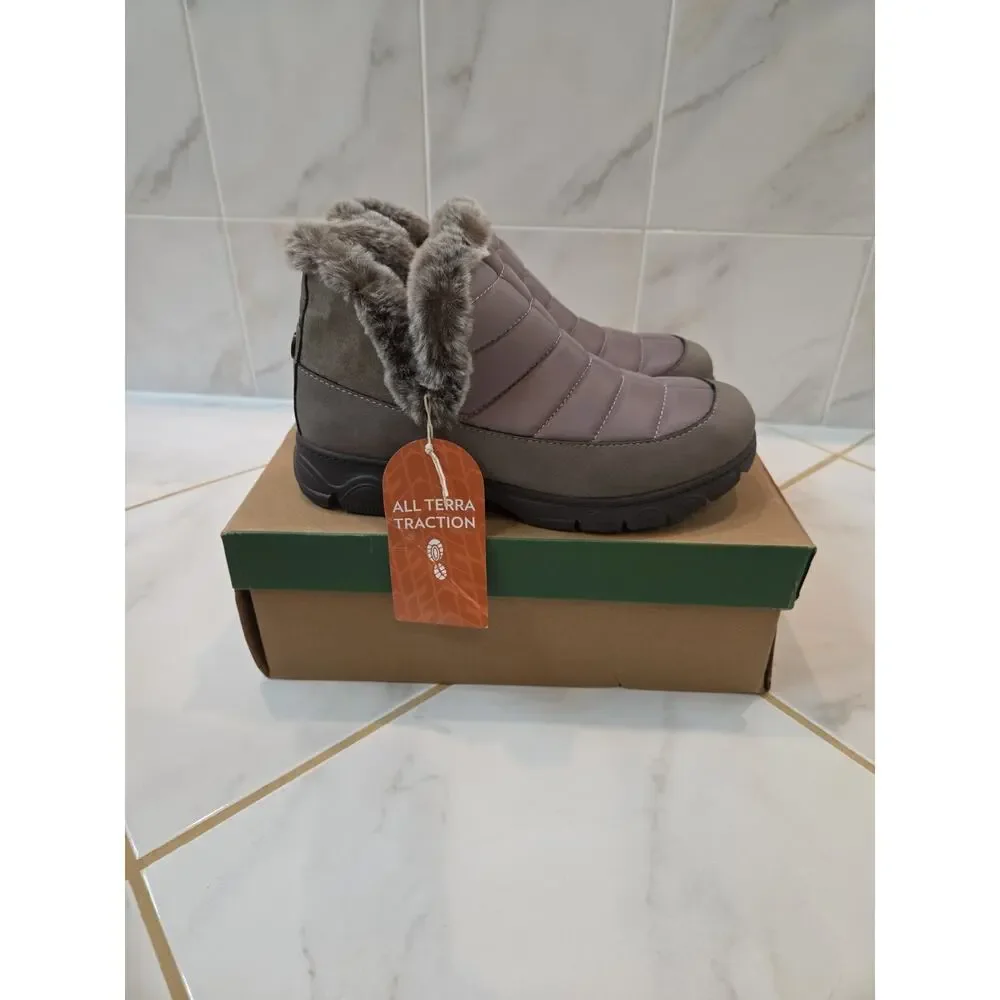 JBU Womens Size 7M All Terra Traction Boots Faux Fur Gray Granite
